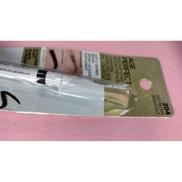LOreal Age Perfect Magnifying Brow Pencil Deep Brown 204 Ultra-Fine Tip Blending - Picture 9 of 9